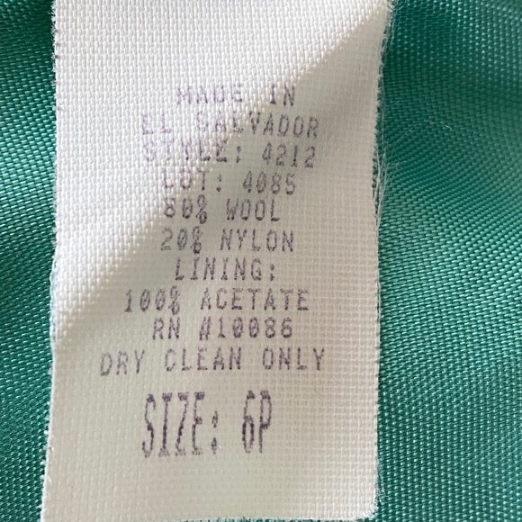 Stephanie Andrews I Seafoam Green Wool Blend Blazer - Picture 5 of 16